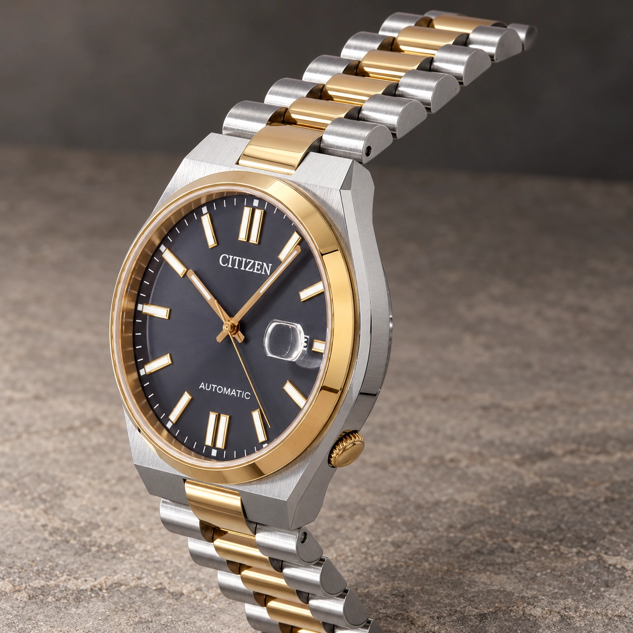 Citizen NJ0154-80H angled dial and case detail
