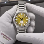 Citizen NK5010-51X held in white cotton gloves with Luxury Watches Malaysia cuff mark