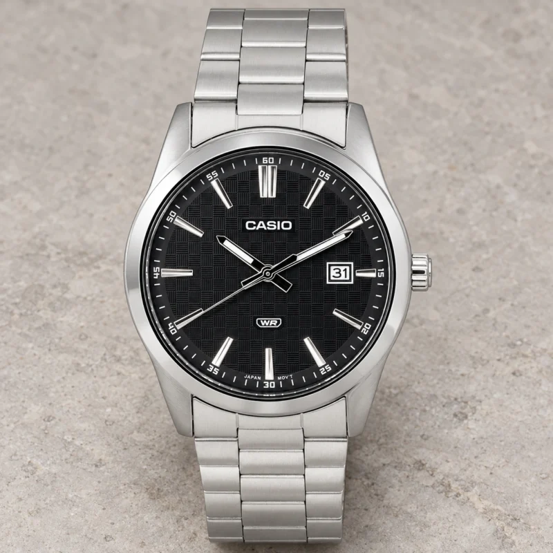 Casio Analog Stainless Steel Black Dial Quartz MTP-VD03D-1A MTPVD03D-1 Men's Watch product view