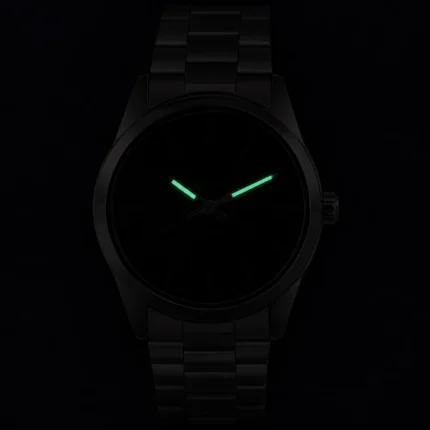 Casio Analog Stainless Steel Black Dial Quartz MTP-VD03D-1A MTPVD03D-1 Men's Watch luminous hands in low light