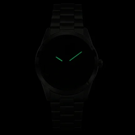 Casio Standard Analog Stainless Steel Green Dial Quartz MTP-VD03D-3A1 Men's Watch luminous hands in low light