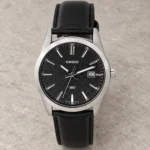 Casio Analog Leather Strap Black Dial Quartz MTP-VD03L-1A MTPVD03L-1 Men's Watch product view