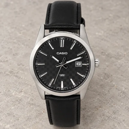 Casio Analog Leather Strap Black Dial Quartz MTP-VD03L-1A MTPVD03L-1 Men's Watch product view