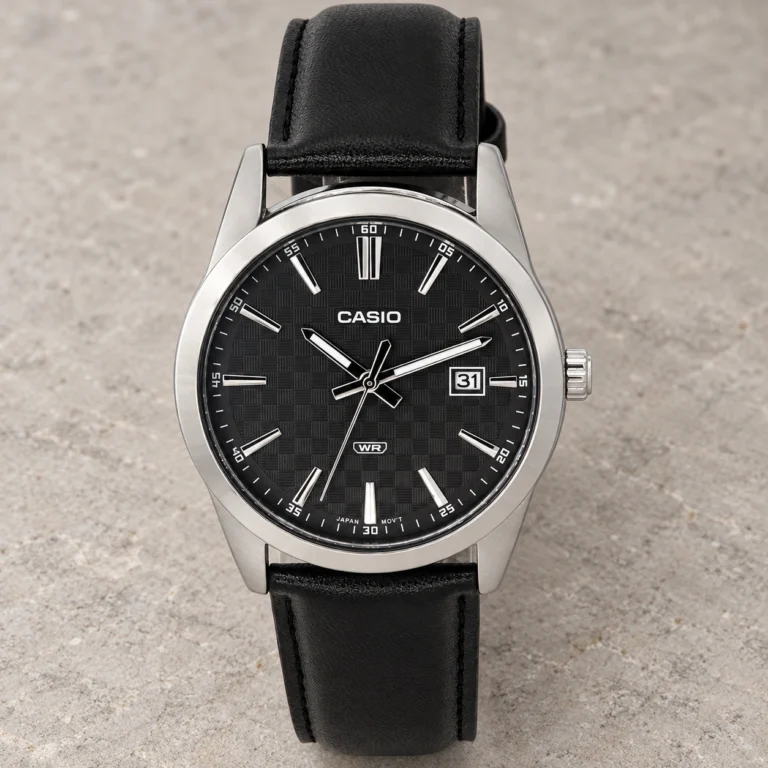Casio Analog Leather Strap Black Dial Quartz MTP-VD03L-1A MTPVD03L-1 Men's Watch product view