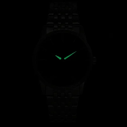 Citizen Stainless Steel Bracelet Midnight Blue Dial Quartz BI5000-87L Men's Watch luminous hands in low light